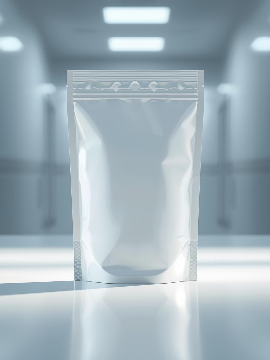 white HDPE foil pharmaceutical pouch 1